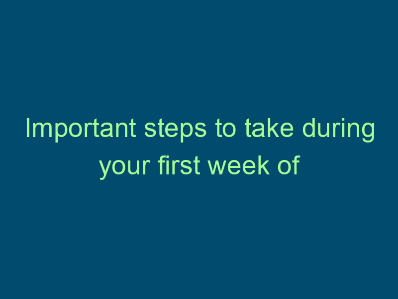 Important steps to take during your first week of a new job Top Line Recruiting important steps to take during your first week of a new job 535