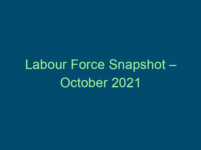 Labour Force Snapshot – October 2021 Top Line Recruiting labour force snapshot october 2021 709