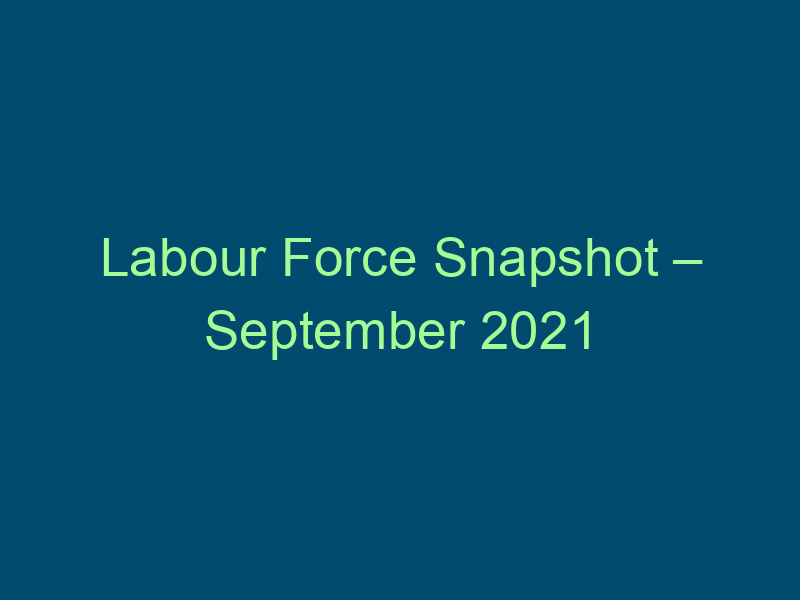 Labour Force Snapshot – September 2021 Top Line Recruiting labour force snapshot september 2021 717